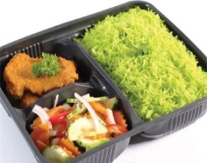 Fragrance Screw Pine Leaf Rice (Nasi Padang) with Roasted Chicken